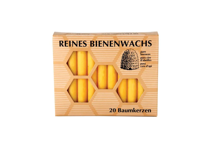 Christbaumkerzen aus Bienenwachs
